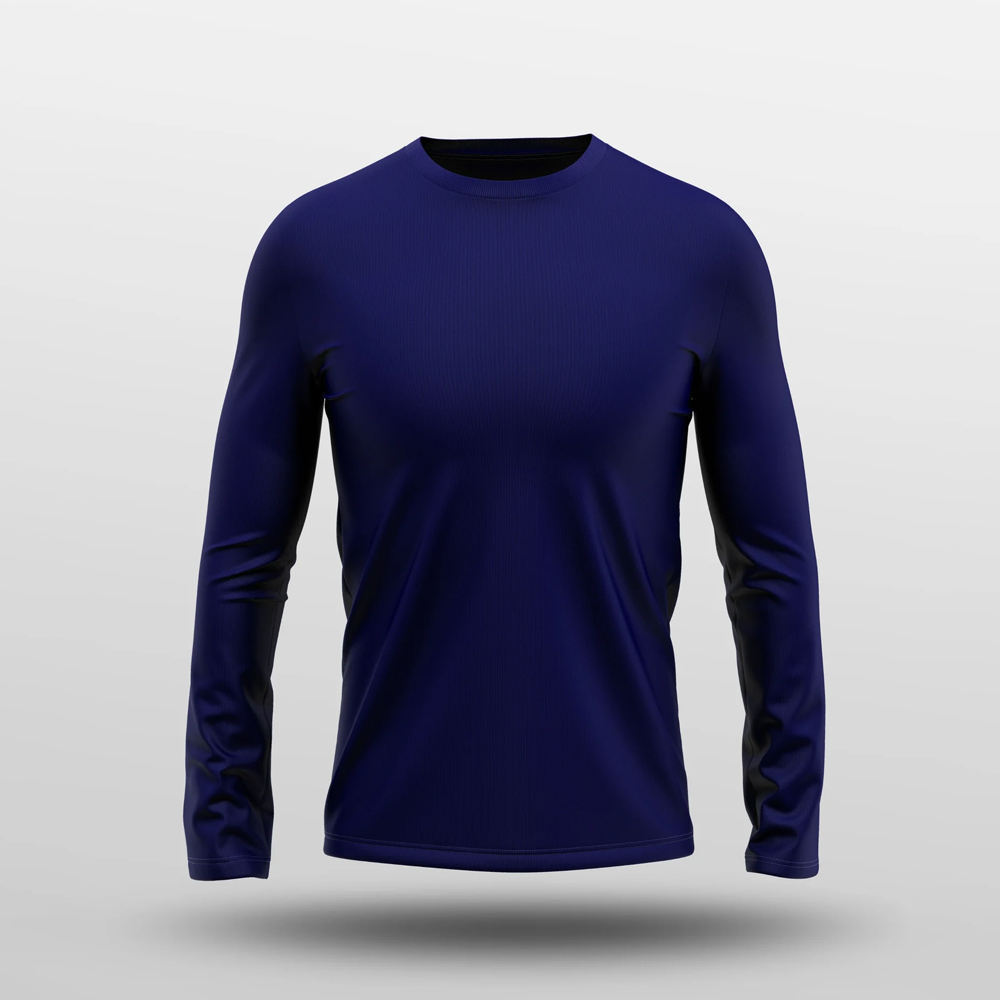 Close-up of tight lycra collar ribbing and twin-needle stitching