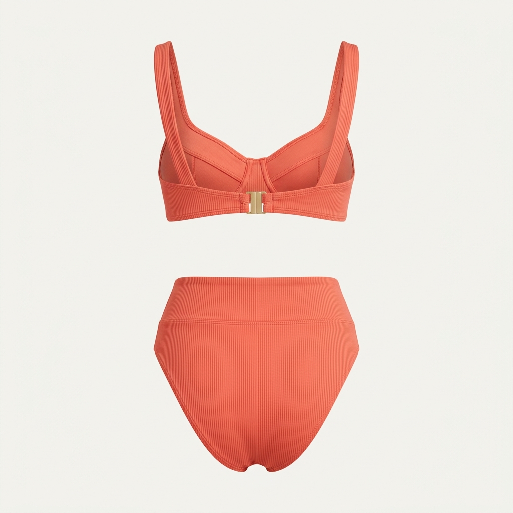 Custom High-Waisted Bikini Set with Gold Hardware